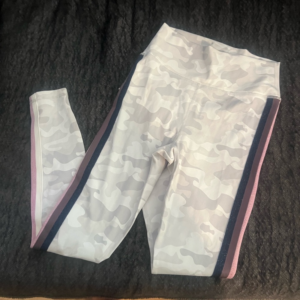 Spiritual gangster camo and colorful leggings size medium